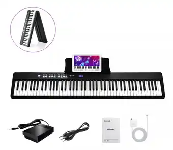 Mercado Libre Teclado musical ADESKE MIDI DZ1 88 teclas negro 110V/220V oferta