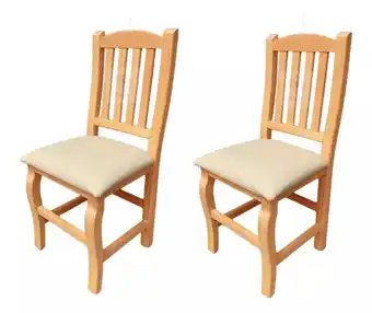 Mercado Libre Set 2 Silla Minimalista París Comedor Madera Uso Rudo Cojín oferta