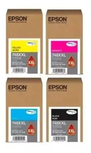 Mercado Libre Kit Cartuchos De Tinta Epson T748xxl Wf-6090 Wf-6590bk/m/c/y oferta