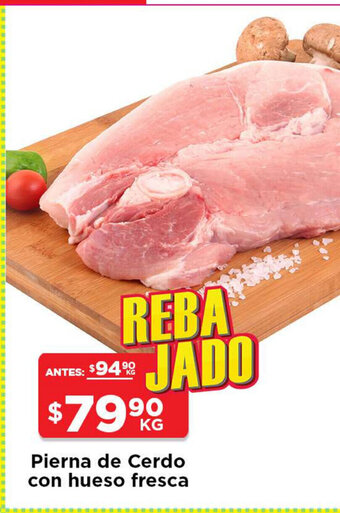 HEB Pierna de Cerdo con hueso fresca oferta