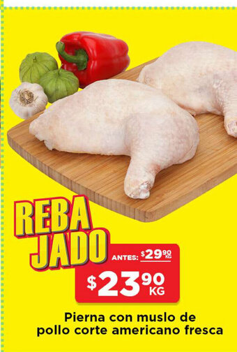 HEB Pierna con muslo de pollo corte americano fresca oferta