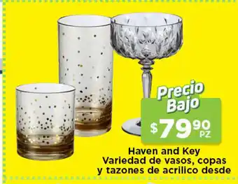 HEB Haven and Key Variedad de vasos, Copas y tazones de acrilico desde oferta
