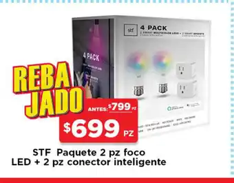 HEB STF Paquete 2 pz foco LED + 2 pz conector inteligente oferta