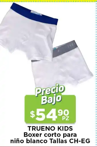 Trueno Kids Boxer corto para niño blanco Tallas CH-EG