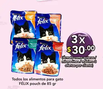Todos los alimentos para gato FELIX pouch de 85gr