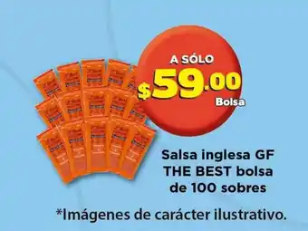 Super Aki Salsa inglesa GF THE BEST Bolsa de 100 sobres oferta