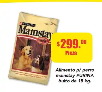 Super Aki p/ perro mainstay PURINA bulto de 15 kg oferta