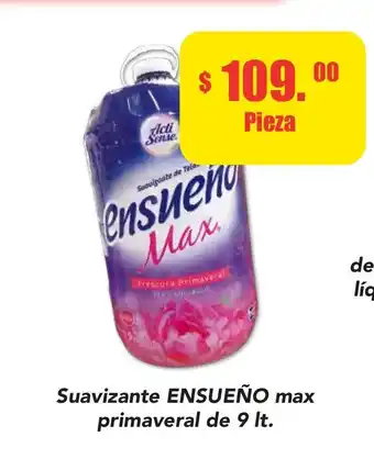 Suavizante Ensueño max primaveral de 9 lt