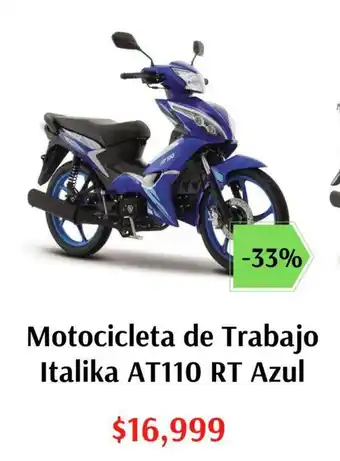Elektra Motocicleta de Trabajo Italika AT110 RT Azul oferta