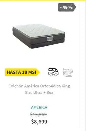 Elektra Colchon America Ortopedico King Size Ultra + Box - America oferta