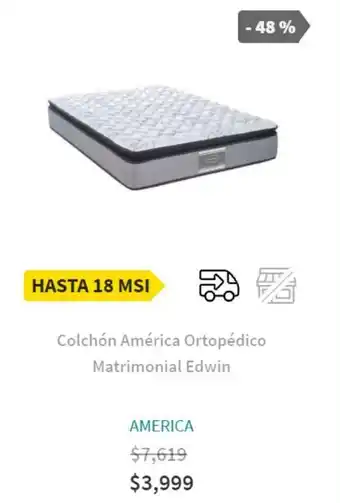 Colchon America Ortopedico Matrimonial Edwin - America