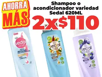 Shampoo o acondicionador variedad Sedal 620ML x 2