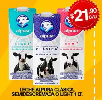 SuBodega Leche Alpura Clásica, Semidescremada o Light 1lt oferta
