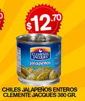 Chiles Jalapeños Enteros Clemente Jacques 380gr