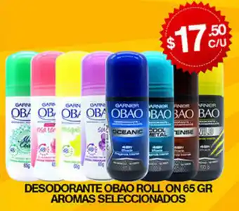 Desodorante Obao Roll On 65gr Aromas Seleccionados
