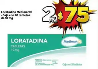 Bodega Aurrerá Loratadina Medimart 20x10mg oferta