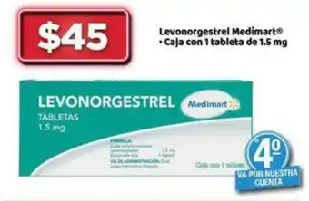 Bodega Aurrerá Levonorgestrel Medimart 1x1.5mg oferta
