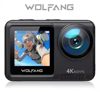Mercado Libre Videocámara 4K 60FPS 24MP, 10M Cuerpo/40M Impermeable EIS Wolfang GA420 oferta