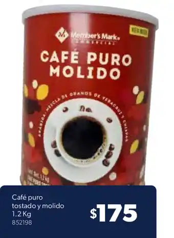 Sam's Club Café Puro Tostado y molido 1.2kg oferta