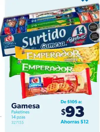 Sam's Club Gamesa Paketines 14 pzas oferta