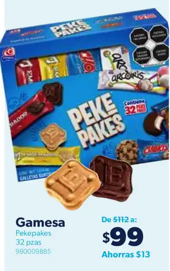 Sam's Club Gamesa Pekepakes 32 pzas oferta