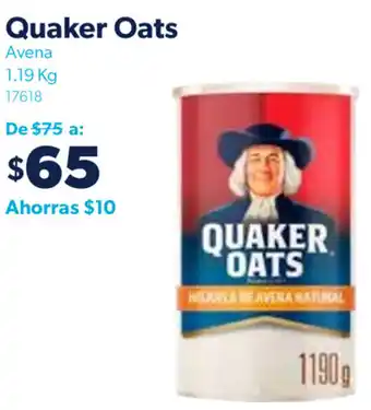 Sam's Club Quaker Oats Avena 1.19kg oferta