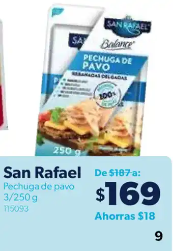 Sam's Club San Rafael Pechuga de Pavo 3/250g oferta