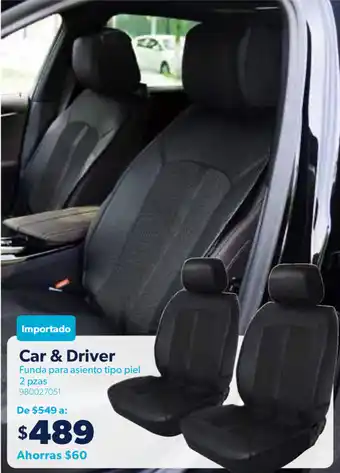 Car & Driver Funda para Asiento Tipo Piel 2 pzas