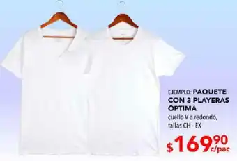 Woolworth Paquete con 3 Playeras Optima CH-EX oferta