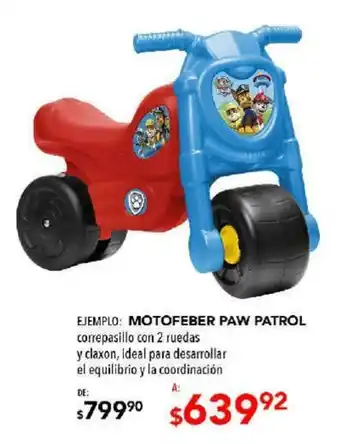 Woolworth Motofeber Paw Patrol oferta