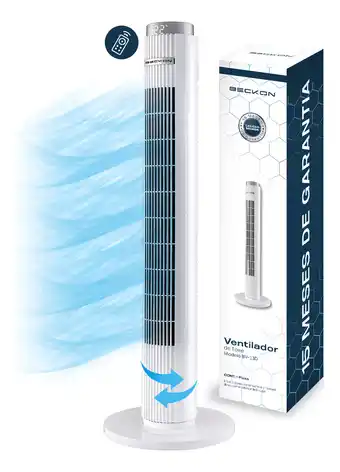 Mercado Libre Ventilador De Torre Premium Corte Diamante Blanco Con Ionizador + Control Remoto Oscilación Temporizador Display Led 97cm De  oferta