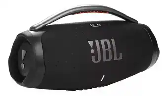 Mercado Libre Bocina JBL Boombox 3 portátil con bluetooth waterproof black 100V/240V oferta