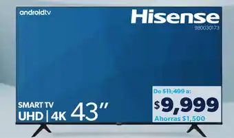 Sam's Club Hisense Smart TV UHD/4K 43" oferta