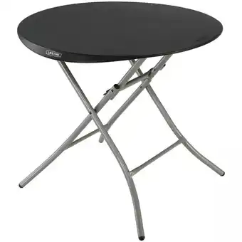 Mercado Libre Mesa Personal Lifetime Plegable Redonda Negro 83cm oferta