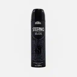 Farmacias YZA STEFANO BLACK DESODORANTE AEROSOL CABALLERO 113G 1 PZA oferta