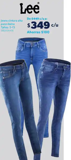 Sam's Club Lee Jeans Cintura Alta para Dama 5-15 oferta