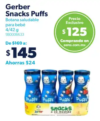 Gerber Snacks Puffs 4/42g