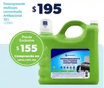 Sam's Club Desengrasante Multiusos Concentrado Antibacterial 10L oferta
