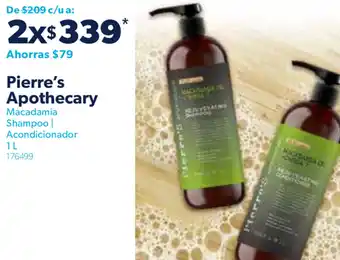 Sam's Club Pierre's Apothecary Macadamia Shampoo/Acondicionador 2x1L oferta