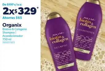 Sam's Club Organix Biotin & Colágeno Shampoo/Acondicionador 2x750ml oferta