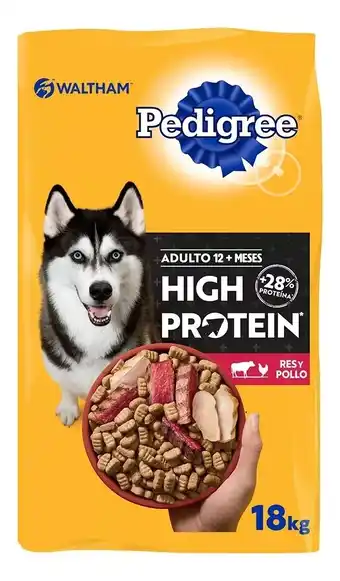 Mercado Libre Croquetas High Protein Pedigree De Adultos Res Y Pollo 18kg oferta