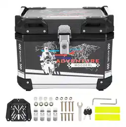 Maletero Cajas Moto Baúl De Abs Para Casco 47l Mocoerl Negro