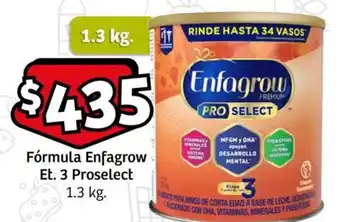 Fórmula Enfagrow Et. 3 Proselect 1.3 kg.