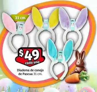 Diadema de conejo de Pascua 31 cm.