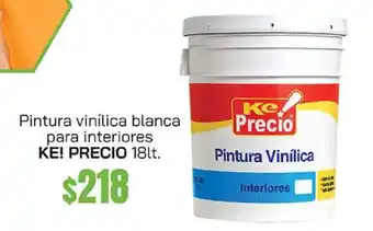 La Comer Pintura vinílica blanca para interiores KE! PRECIO 18lt. oferta