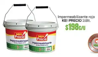 La Comer Impermeabilizante rojo KE! PRECIO 3.8lt. oferta