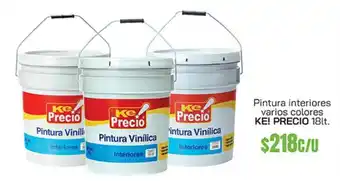 Pintura interiores varios colores KE! PRECIO 18lt.