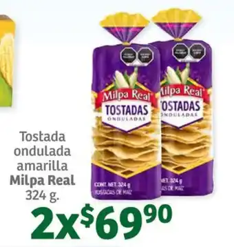 Soriana Súper Tostada ondulada amarilla Milpa Real 324 g. x 2 oferta