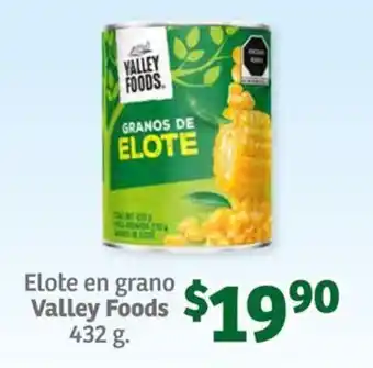 Soriana Súper Elote en grano Valley Foods 432 g. oferta