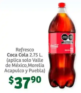 Soriana Súper Refresco Coca-Cola 2.75 L. (aplica solo Valle de México, Morelia Acapulco y Puebla) oferta